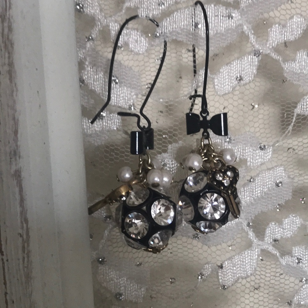 Hanging ball Betsey Johnson earrings